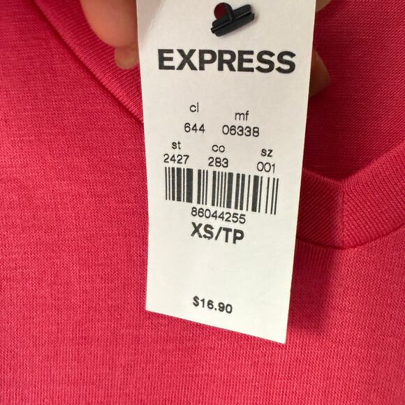 Express sz XS hot pink‎ tank top NWT - Picture 5 of 9